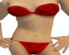 -ML- Red flower bikini