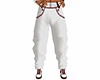 white/red long pants