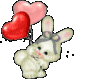 Bunny w Heart Ballons