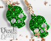 Green Skull Earrings