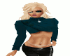 Teal Cropped Sweater