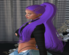 Purple Hair ponytail
