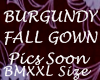 Burgundy Fall FloralGown