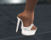 White heeled clogs