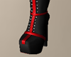 Black/Red Ankle Boot