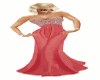 Beaded Coral Gown