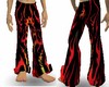 Red tribal flame pants