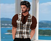 DS Brn Plaid Vest