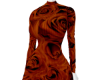 Orange Rose Knit Dress