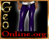 Geo Cougar Pants purpleM