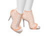 Peach Fuzz Lace Heels
