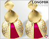 Gold/Fuchsia Earrings
