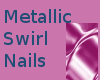 Metallic pink swirl