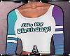 ! Purp/Blue BDAY Top