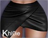 K jen blk leather skirt