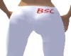 white bsc pants