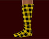 Yellow Sock Plaid Tall F