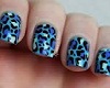 lite blue leopard nails