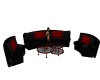 *LL* red Black couch