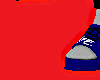 [BL] slides w socks blue