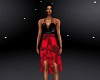 red black sexy dress