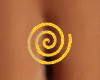 Gold Spiral Belly Button