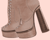 E* Beige Suede Boots