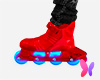 M red blue rollerblades