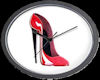 *lp Red Stiletto Clock