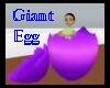 purple egg chair