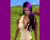 cheveux nouer violet