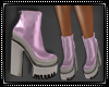 Latex Ankle Boots Pink
