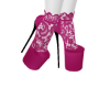 Raspberry Lace Booties