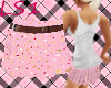 mini pink skirt + belt