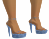 Light Blue Glitter Heels