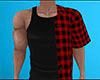 Red Plaid Shirt Tank M