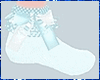 White / Blue Socks
