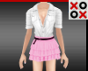 Denim & Pink Skirt