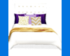 purple, white and gold