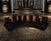 Long Black/Gold Couch