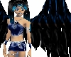 [AKY] black blue wings