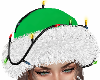 Green Xmas Hat W/Lights