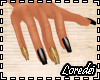 L♦ Black Gold Nails