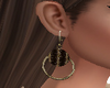 Gold & brown earrings