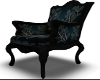 black blueprint armchair