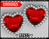 Rubellite Red Earrings