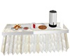 White buffet table