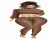 calça e top brown