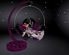 purple black love swing