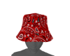 Red Bandana Bucket Hat